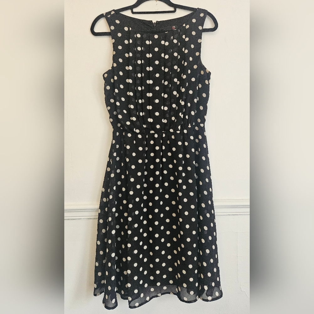 LAURA Polka Dot Midi Dress. Size 8